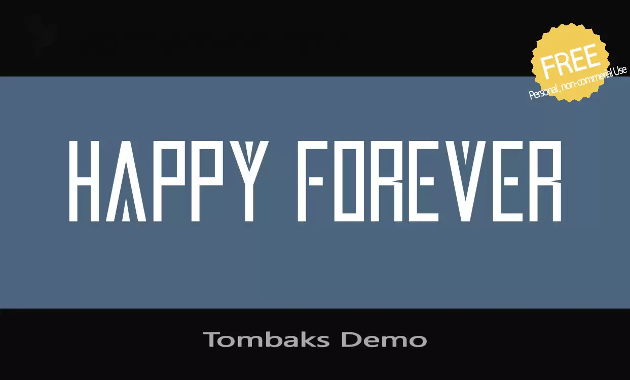 Font Sample of Tombaks-Demo