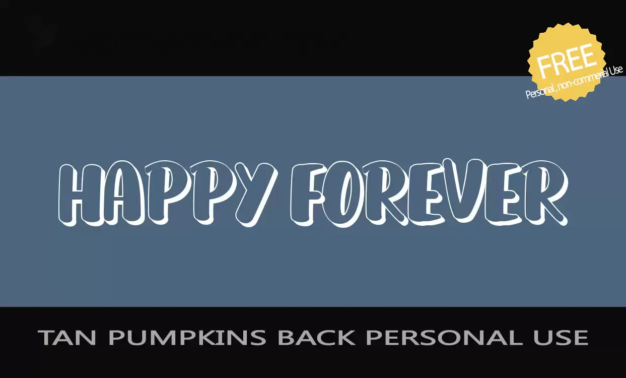 「TAN-PUMPKINS-BACK-PERSONAL-USE」字体效果图