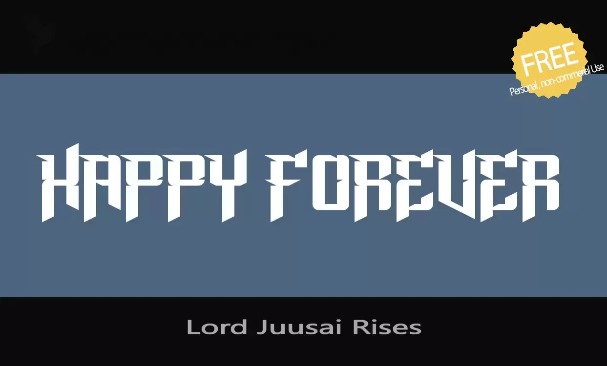 「Lord-Juusai-Rises」字体效果图