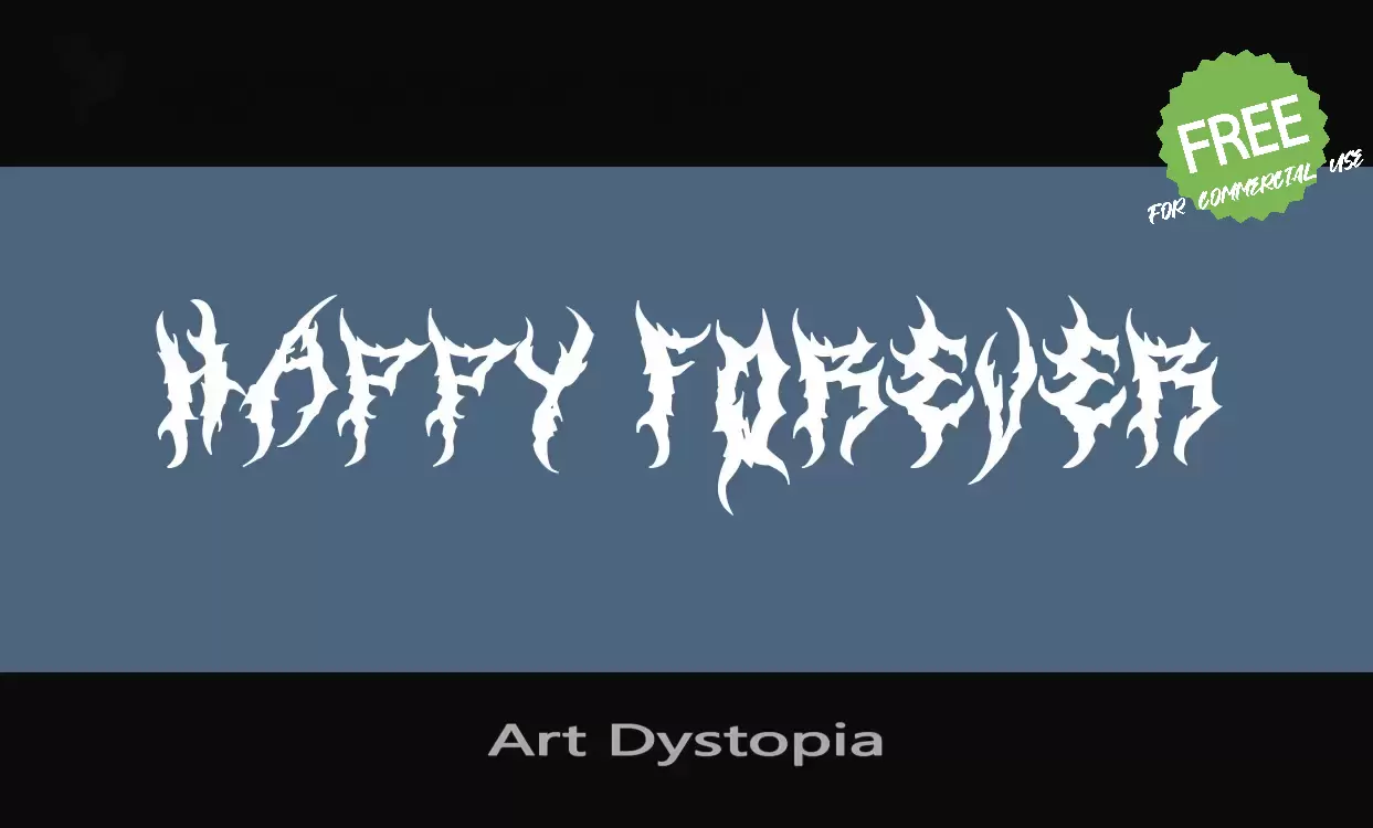 Font Sample of Art-Dystopia