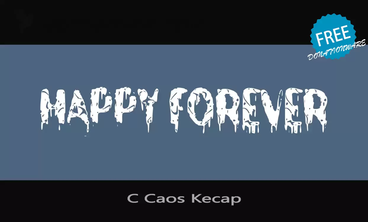 Font Sample of C-Caos-Kecap