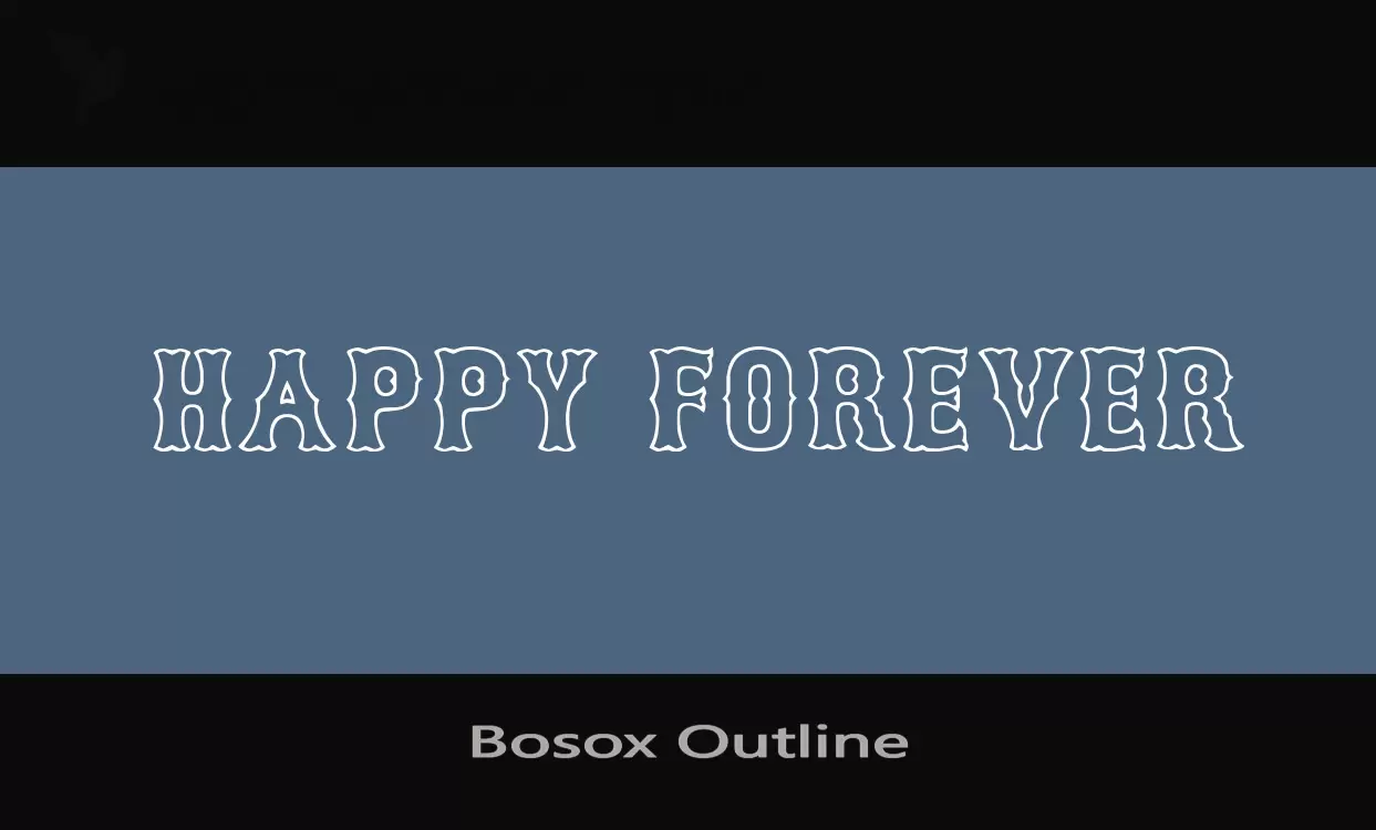 Font Sample of Bosox-Outline