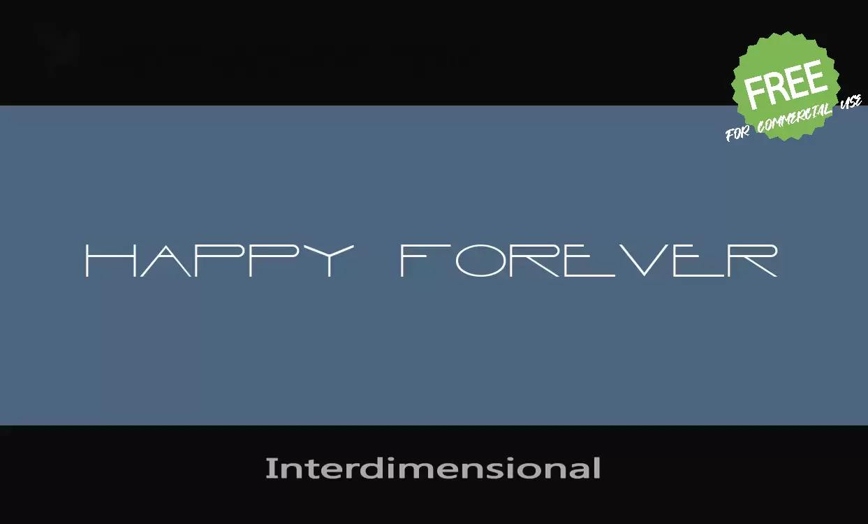 Font Sample of Interdimensional