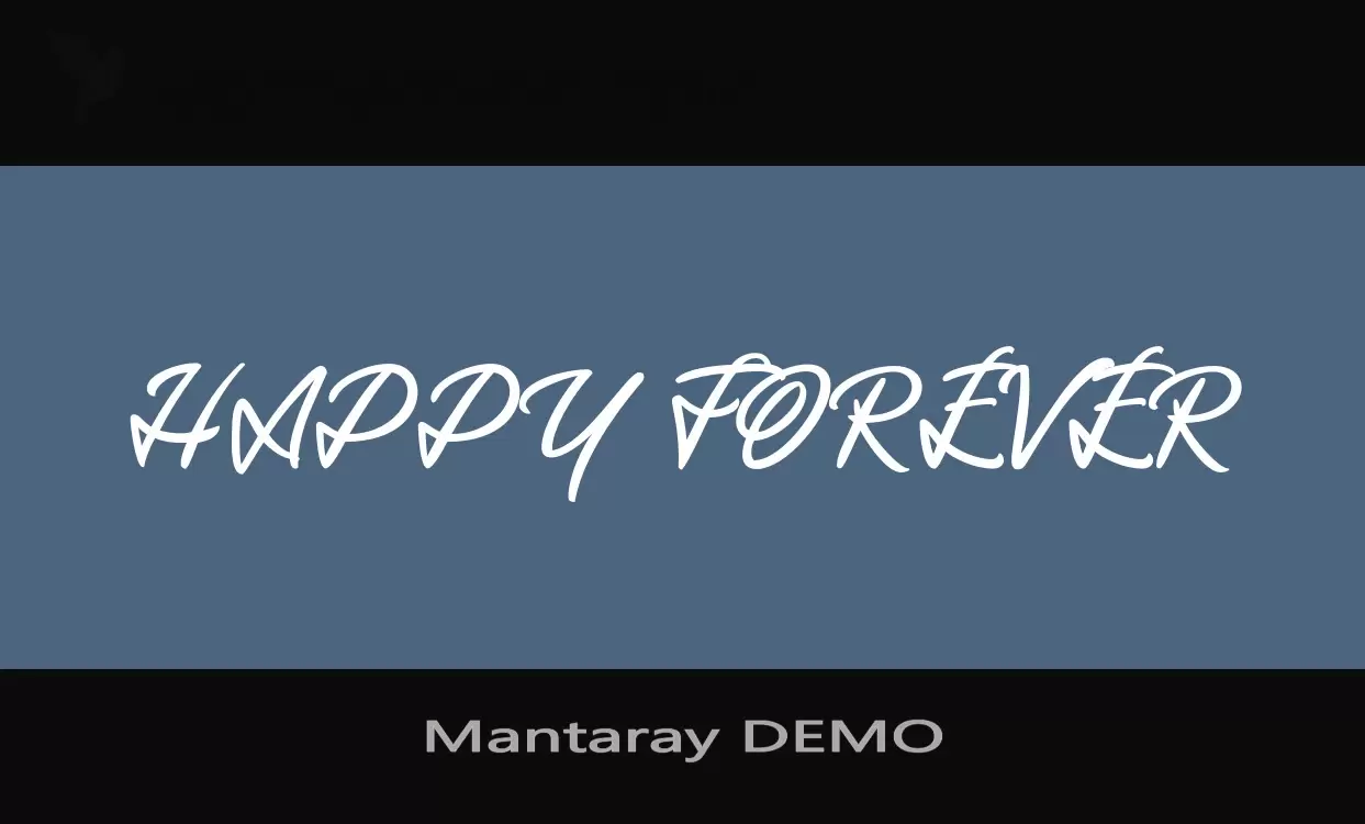「Mantaray-DEMO」字体效果图
