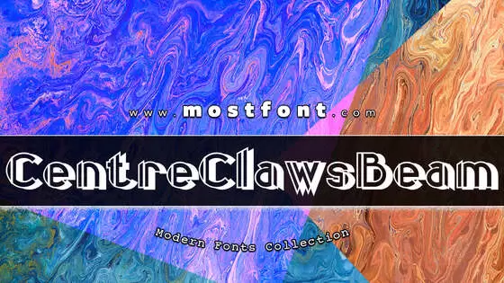 「CentreClawsBeam1」字体排版样式