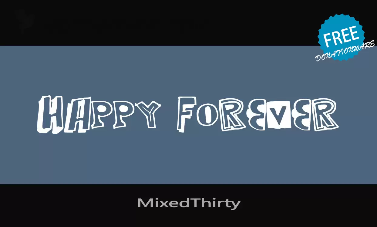 「MixedThirty」字体效果图