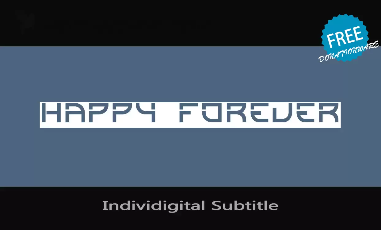 Font Sample of Individigital-Subtitle