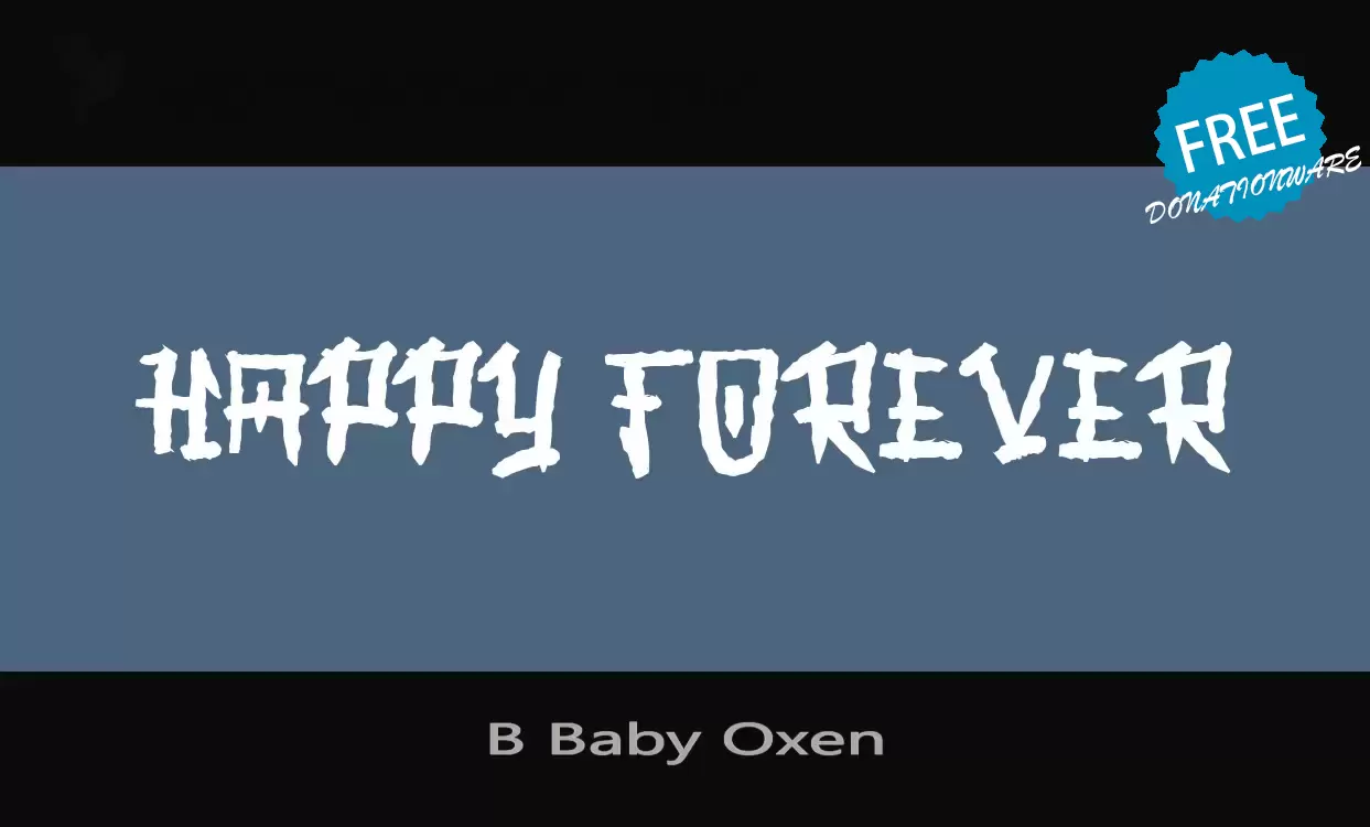 「B-Baby-Oxen」字体效果图