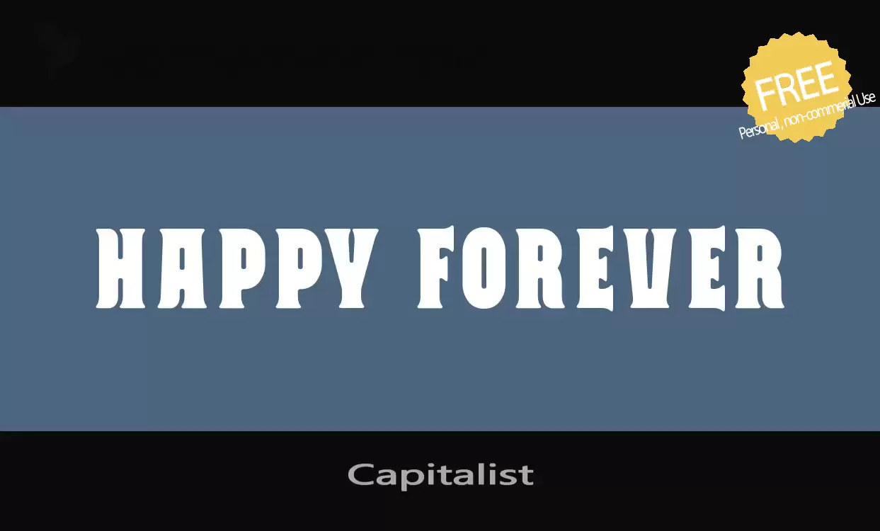 「Capitalist」字体效果图