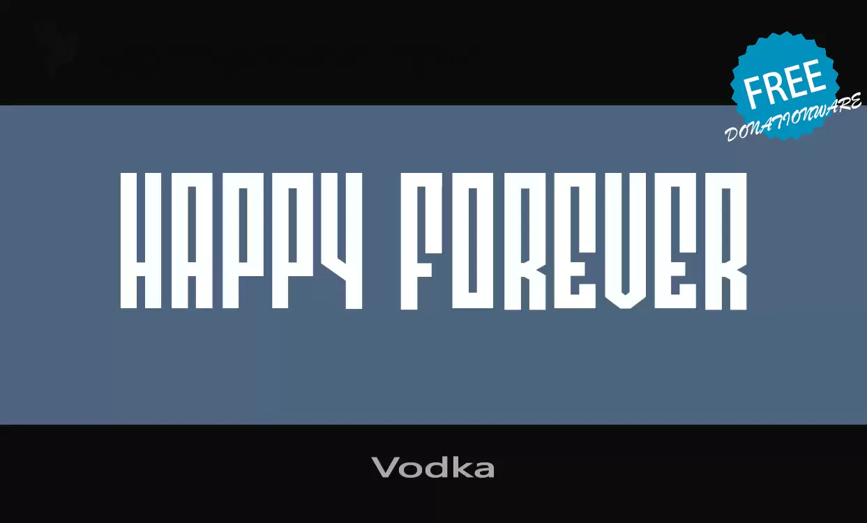 「Vodka」字体效果图