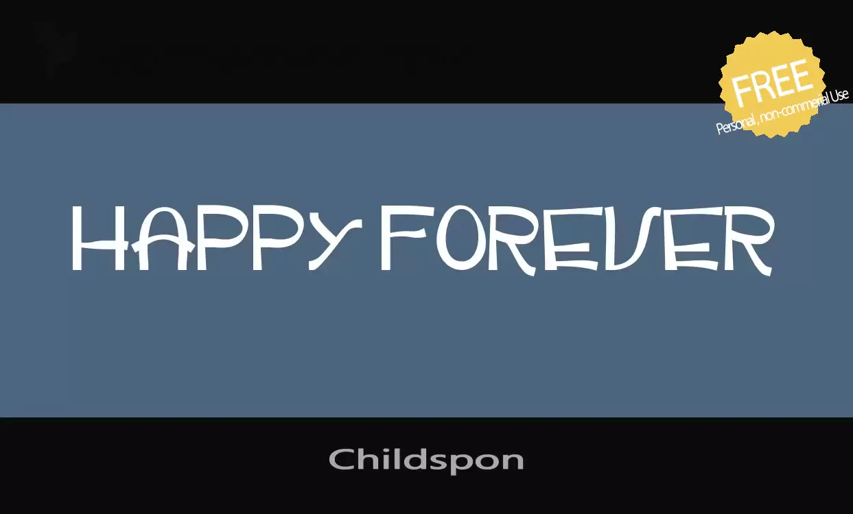 「Childspon」字体效果图