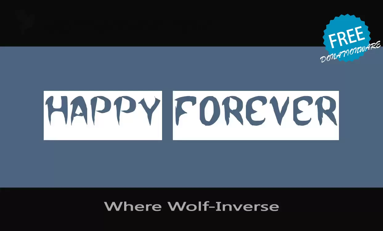 「Where-Wolf-Inverse」字体效果图