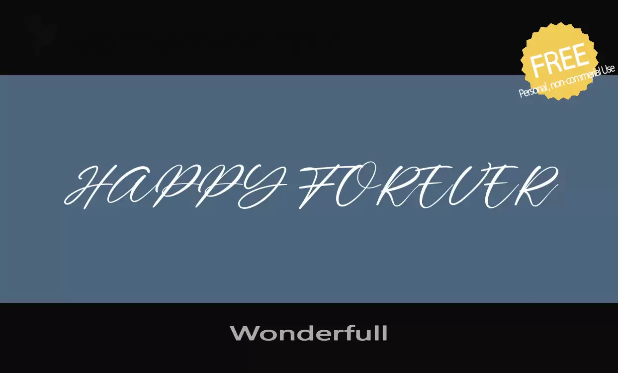 「Wonderfull」字体效果图