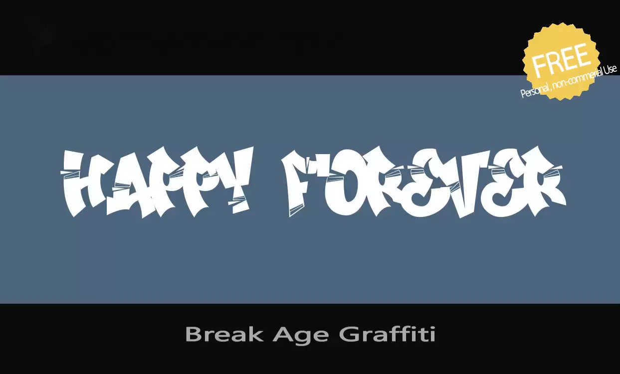 「Break-Age-Graffiti」字体效果图