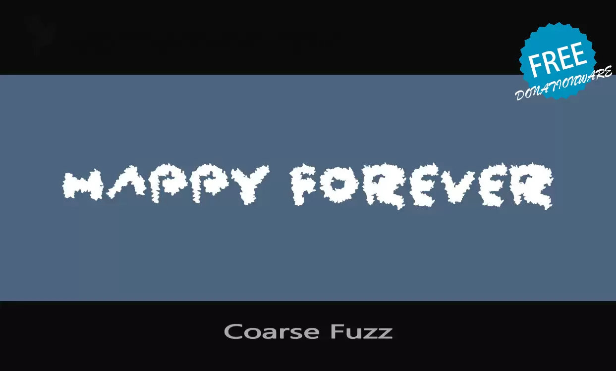 「Coarse-Fuzz」字体效果图