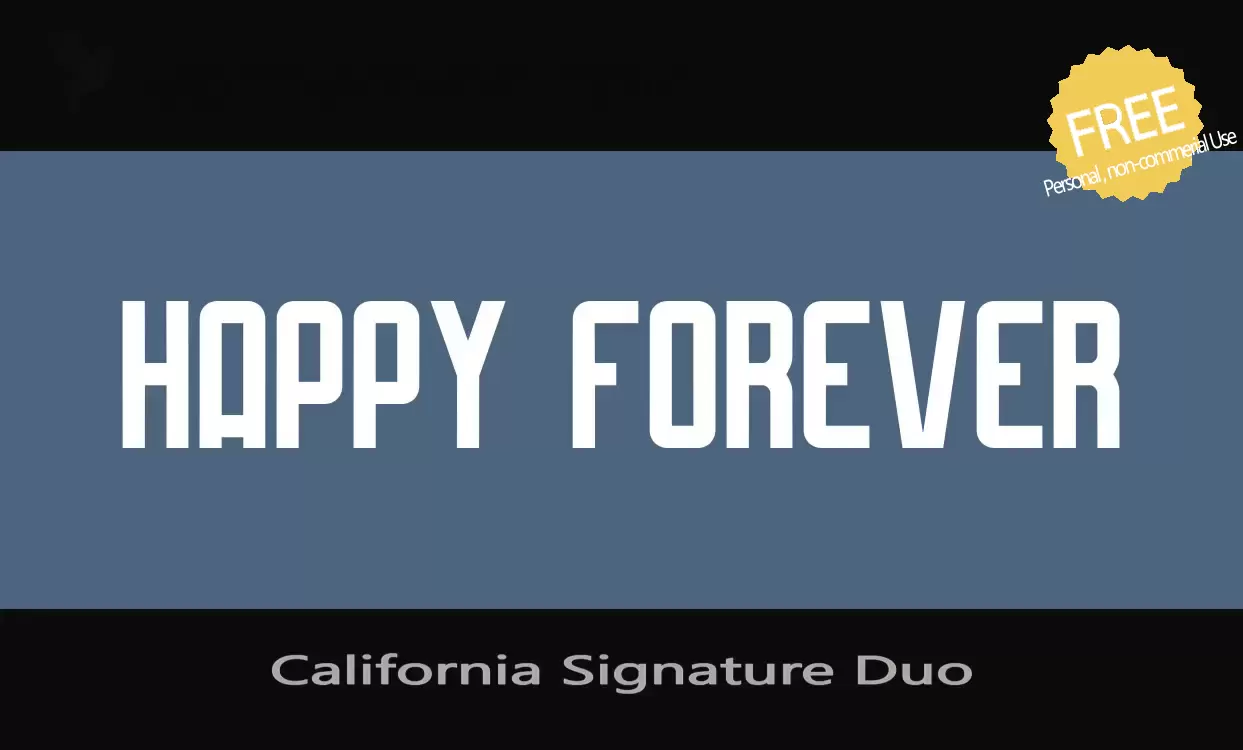 「California-Signature-Duo」字体效果图