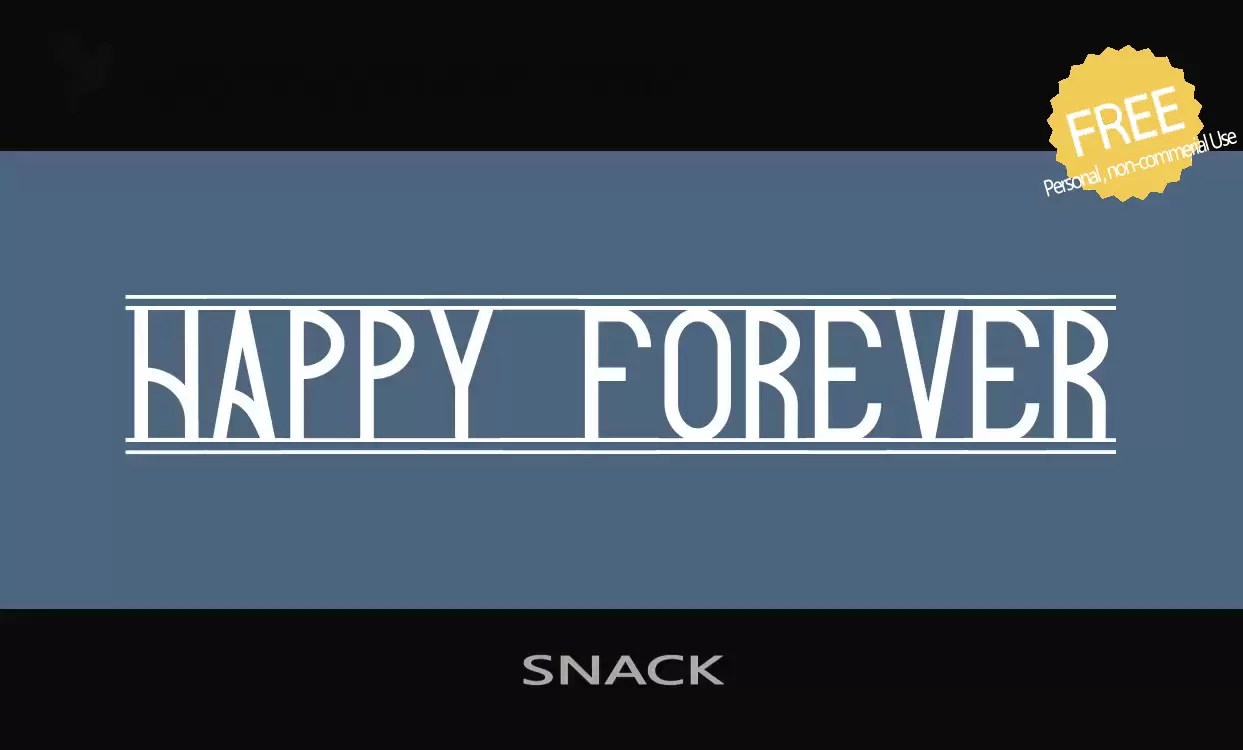 「SNACK」字体效果图