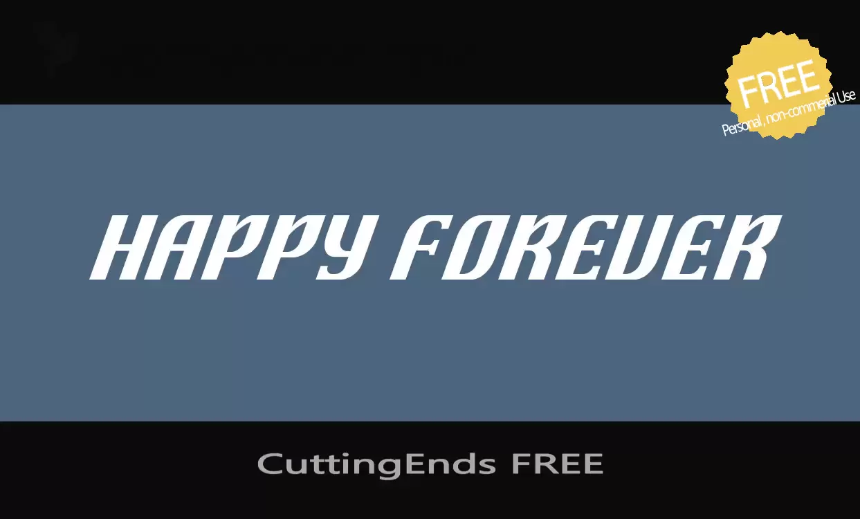 「CuttingEnds-FREE」字体效果图