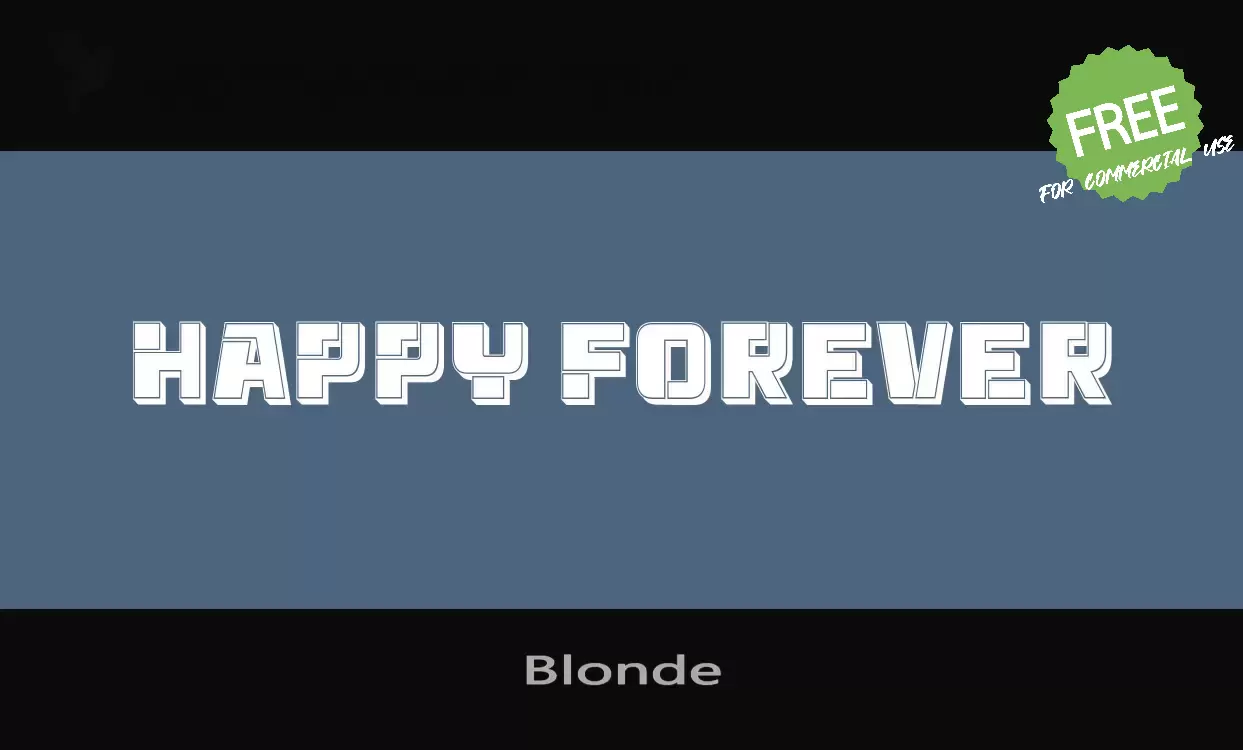 Font Sample of Blonde