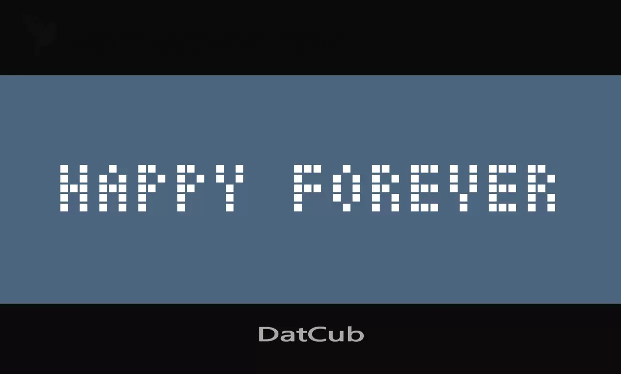 「DatCub」字体效果图