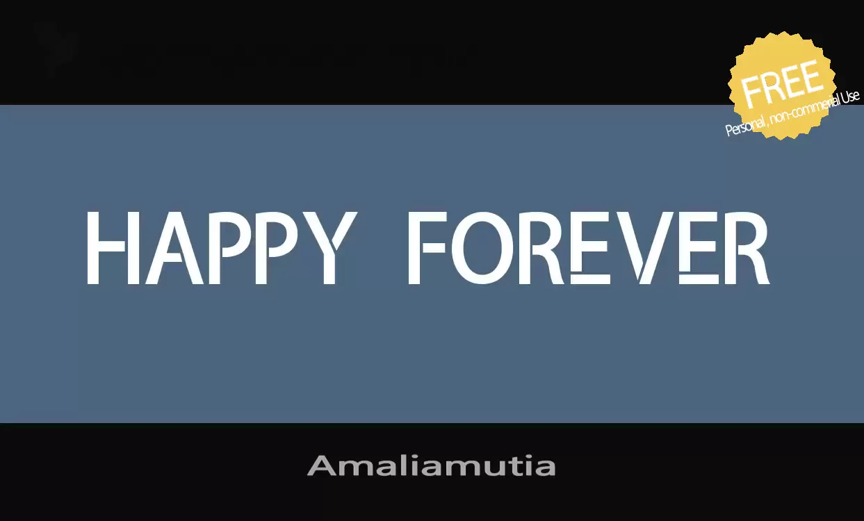 Font Sample of Amaliamutia