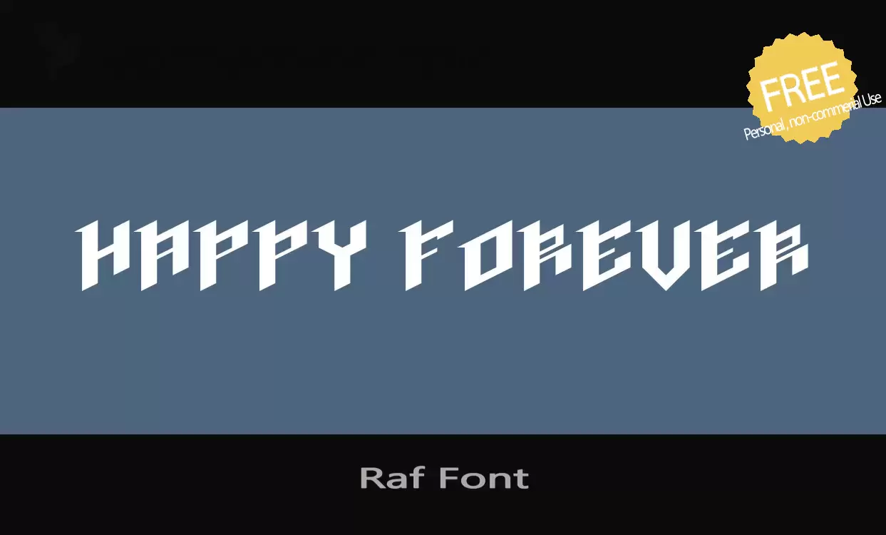 「Raf-Font」字体效果图