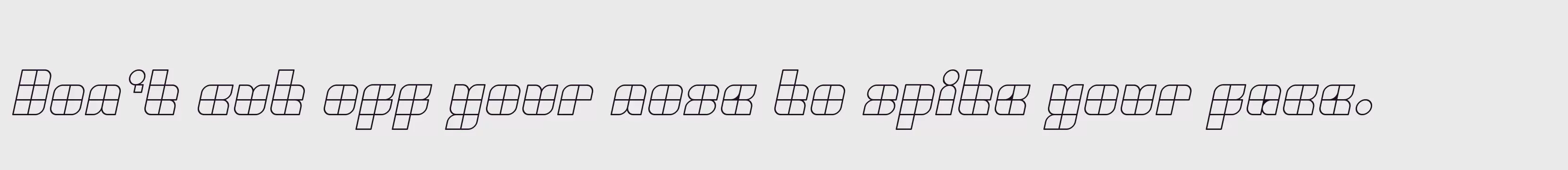 「Italic」字体效果图