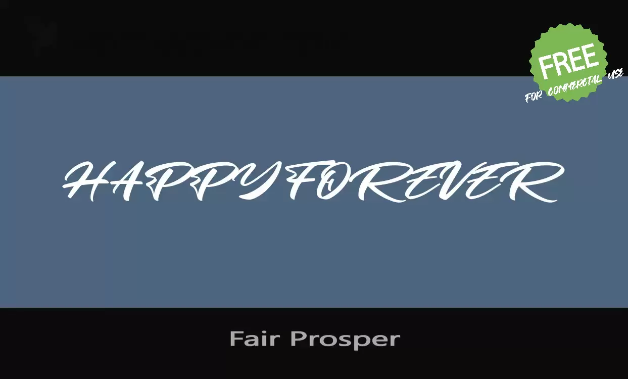 「Fair-Prosper」字体效果图