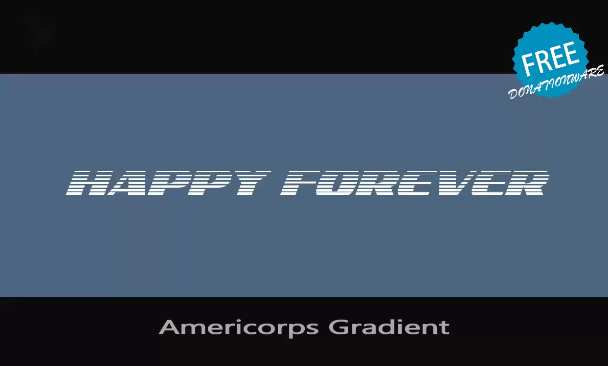 「Americorps-Gradient」字体效果图