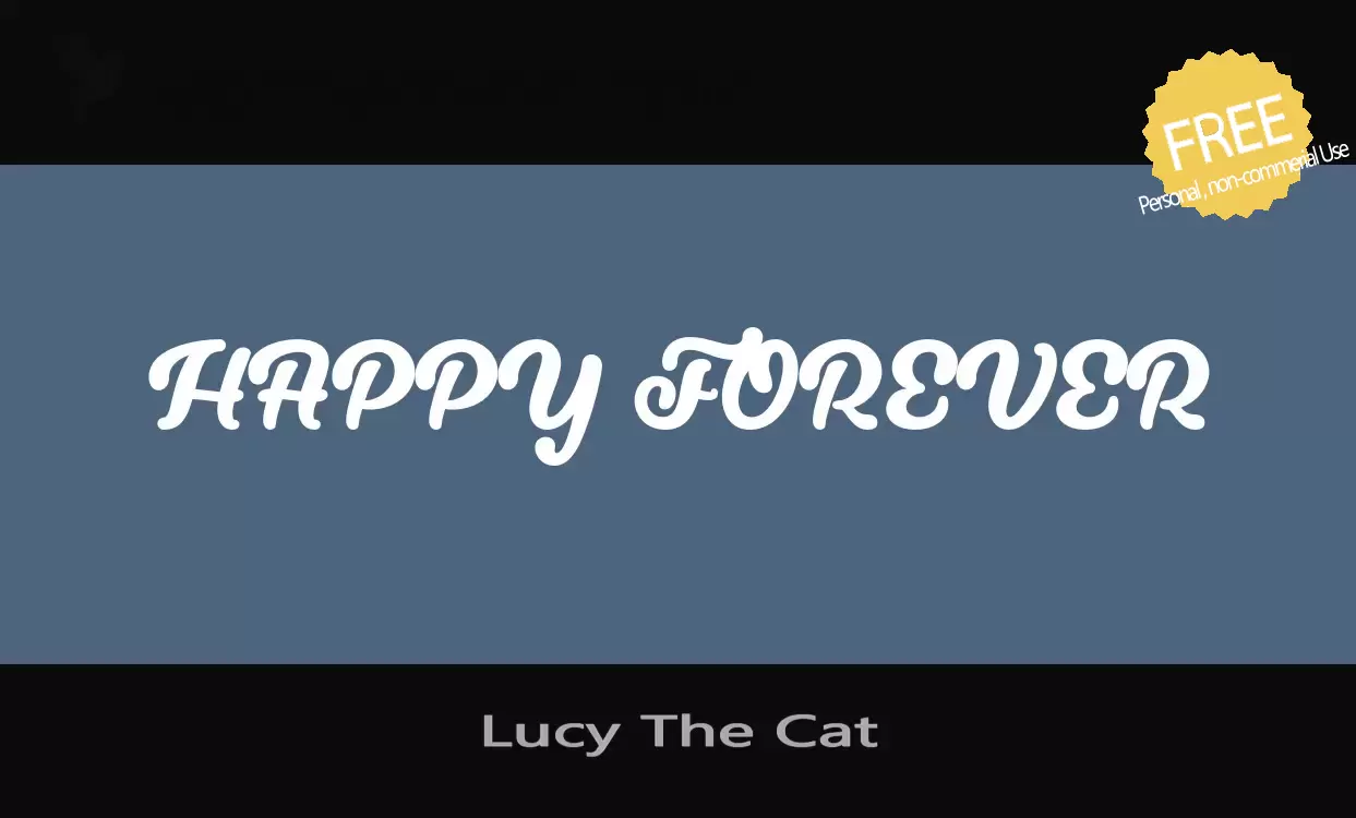 「Lucy-The-Cat」字体效果图