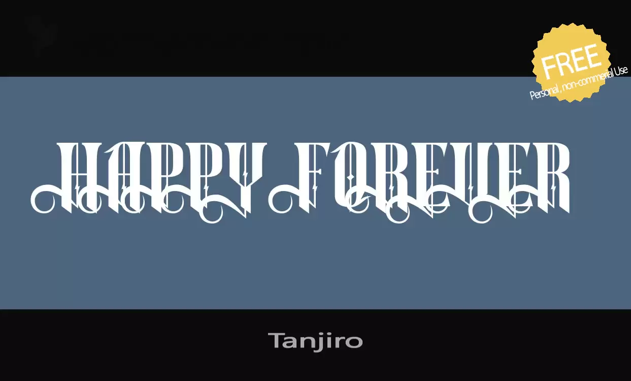 Font Sample of Tanjiro