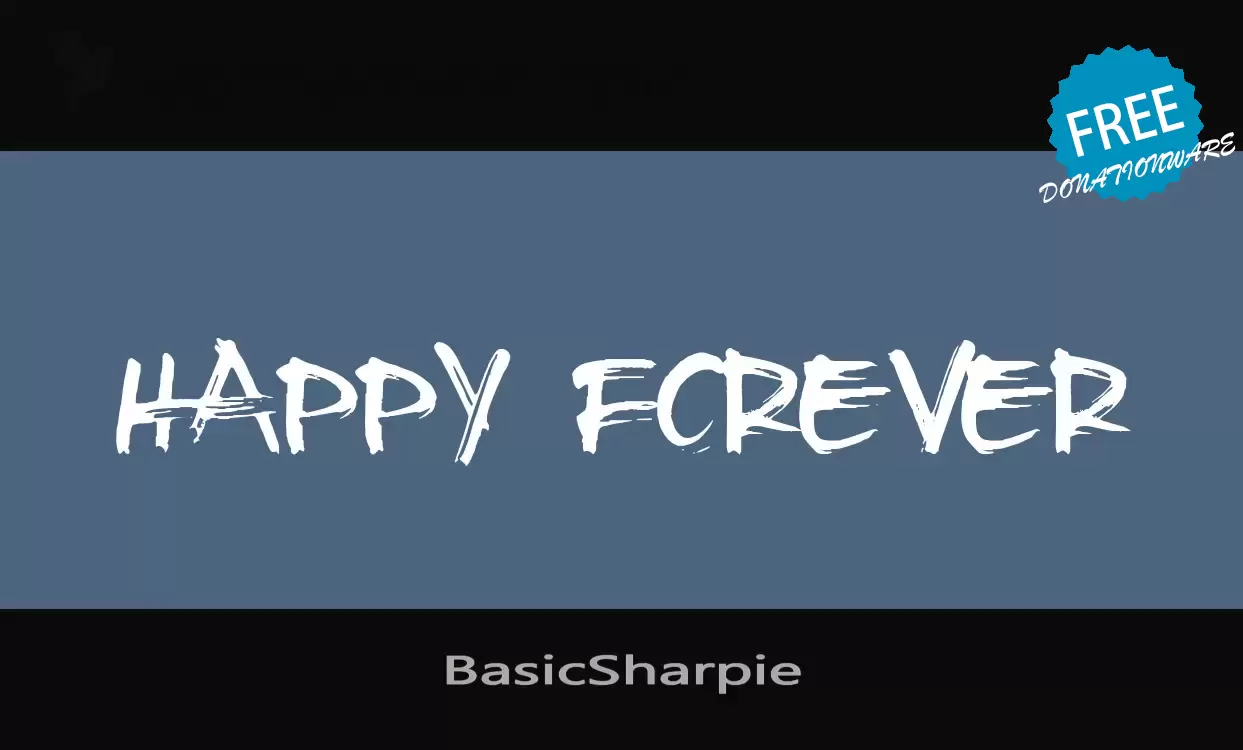 「BasicSharpie」字体效果图