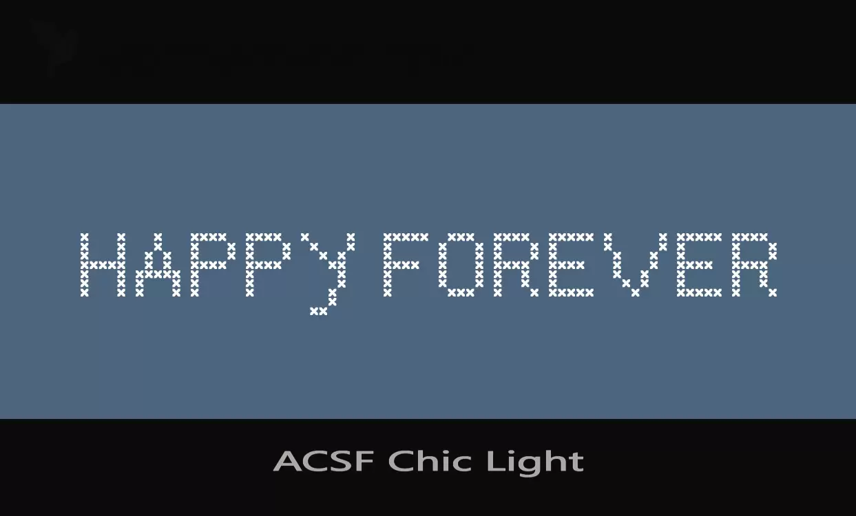 「ACSF-Chic-Light」字体效果图