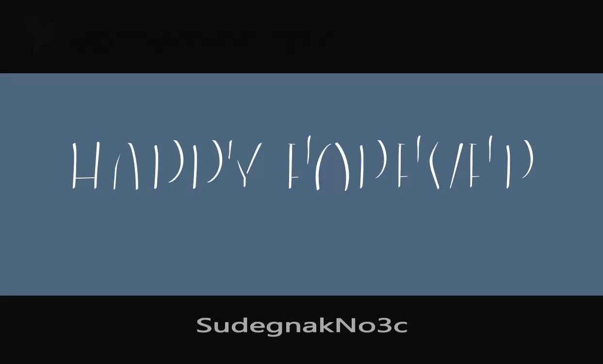 「SudegnakNo3c」字体效果图