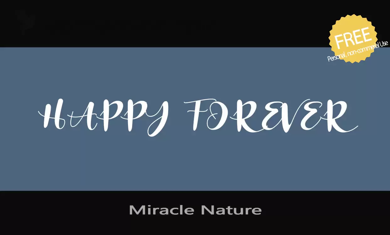 「Miracle-Nature」字体效果图