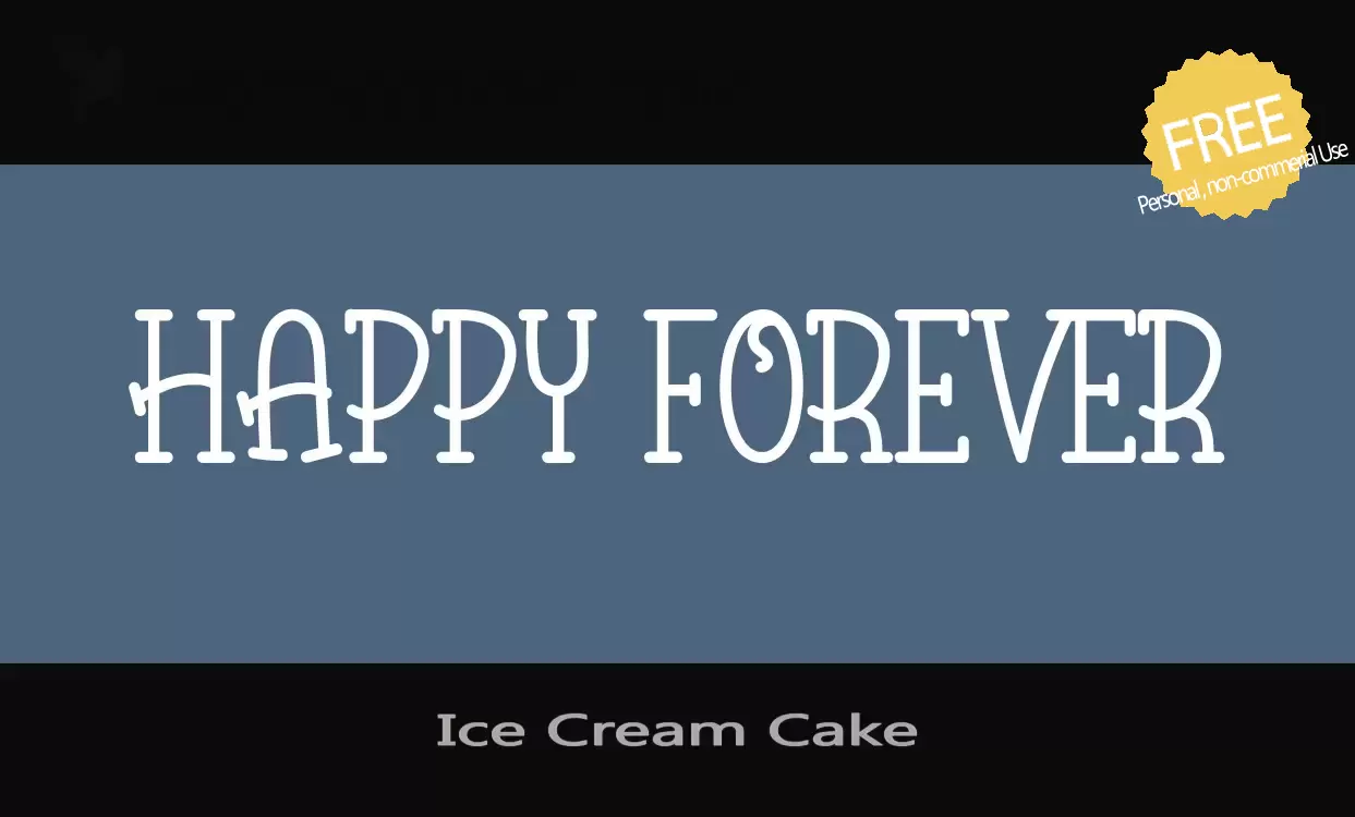 Font Sample of Ice-Cream-Cake