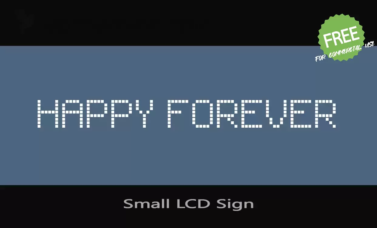 「Small-LCD-Sign」字体效果图