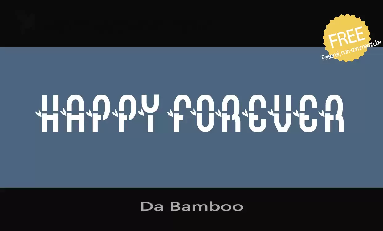 Font Sample of Da-Bamboo