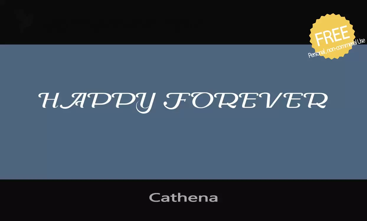 Font Sample of Cathena