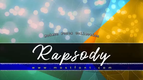 「Rapsody」字体排版图片