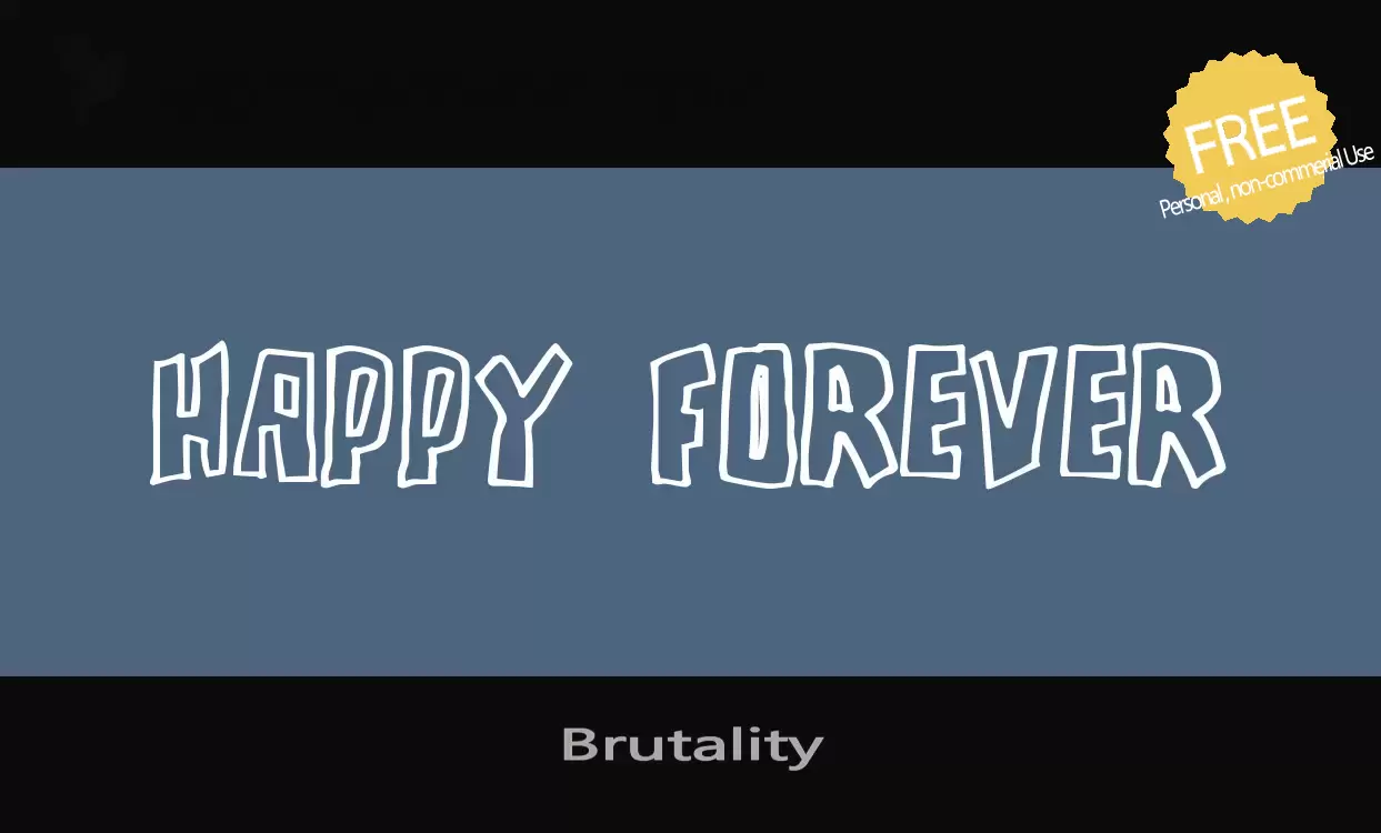 「Brutality」字体效果图