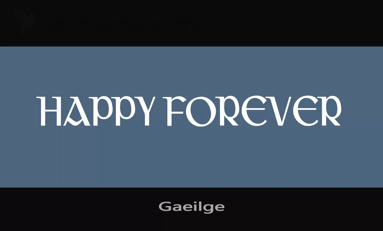 「Gaeilge」字体效果图