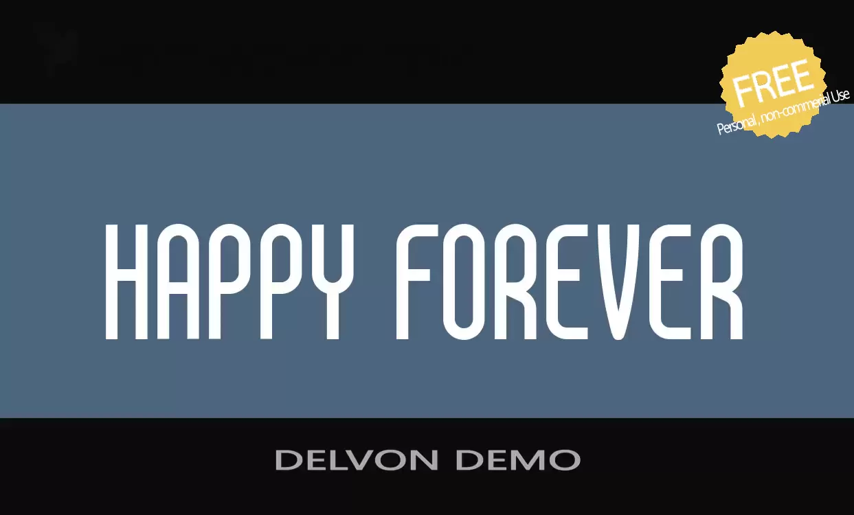 Font Sample of DELVON-DEMO