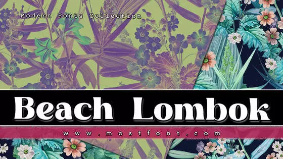 Typographic Design of Beach-Lombok