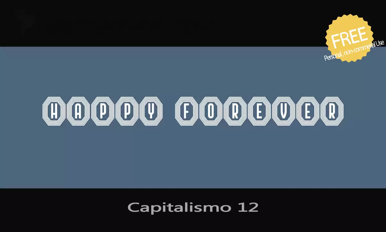 「Capitalismo-12」字体效果图