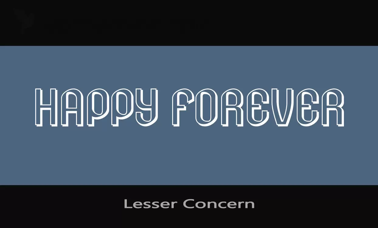 Font Sample of Lesser-Concern