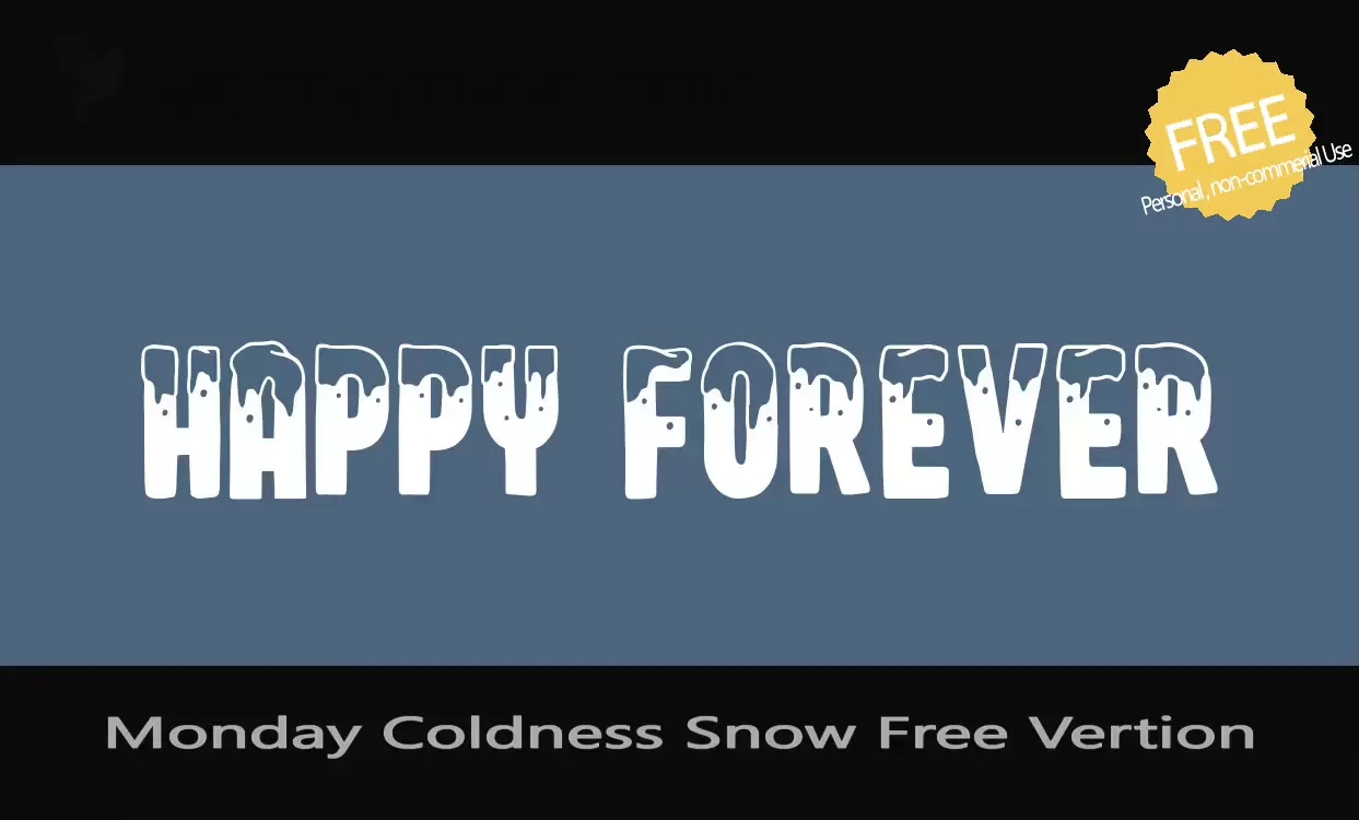 Sample of Monday-Coldness-Snow-Free-Vertion