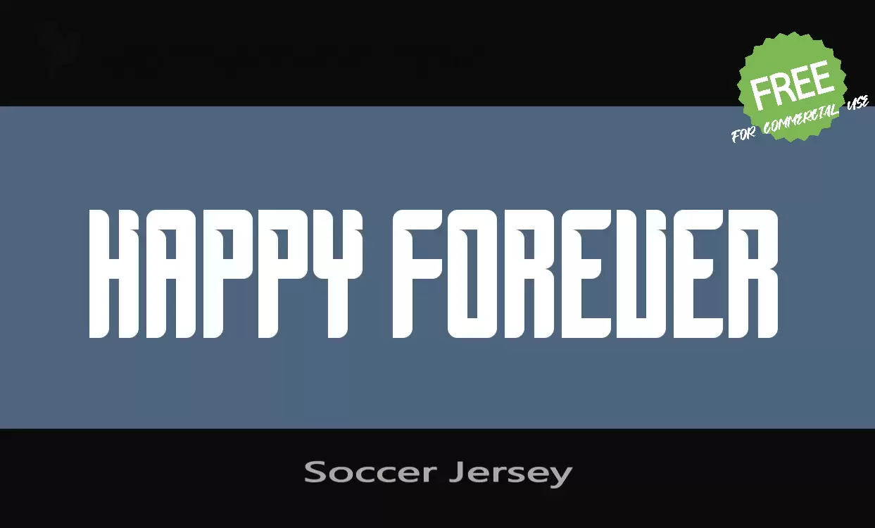 Font Sample of Soccer-Jersey