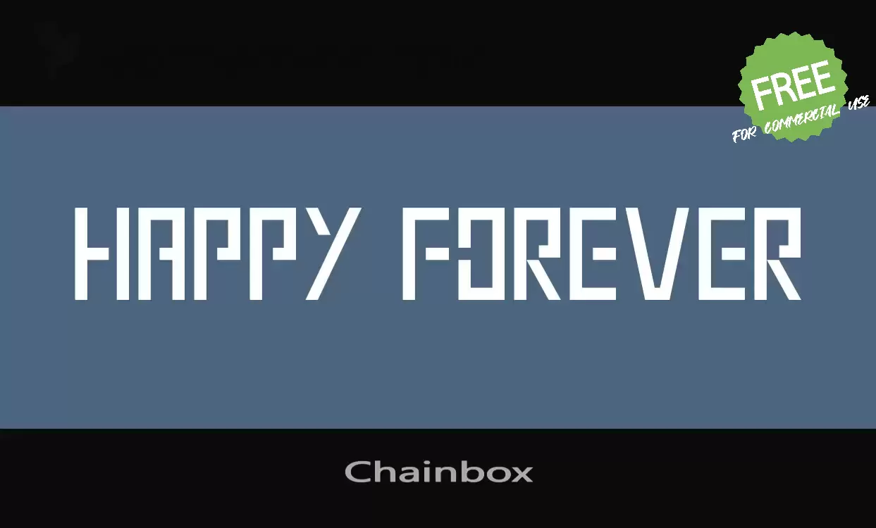 「Chainbox」字体效果图