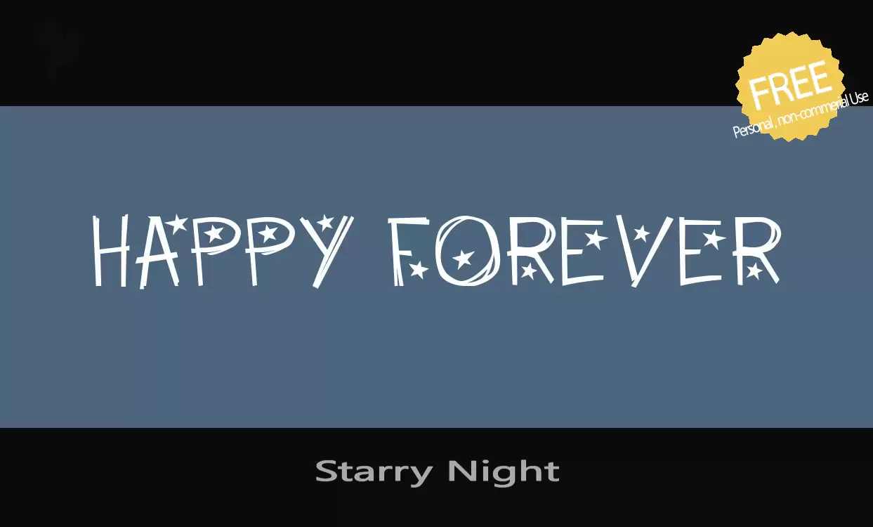 Font Sample of Starry-Night